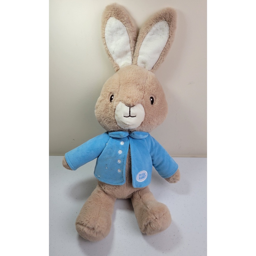 Beatrix Potter Peter Rabbit Plush‎ Stuffed Animal Toy Blue Jacket Tan Bunny